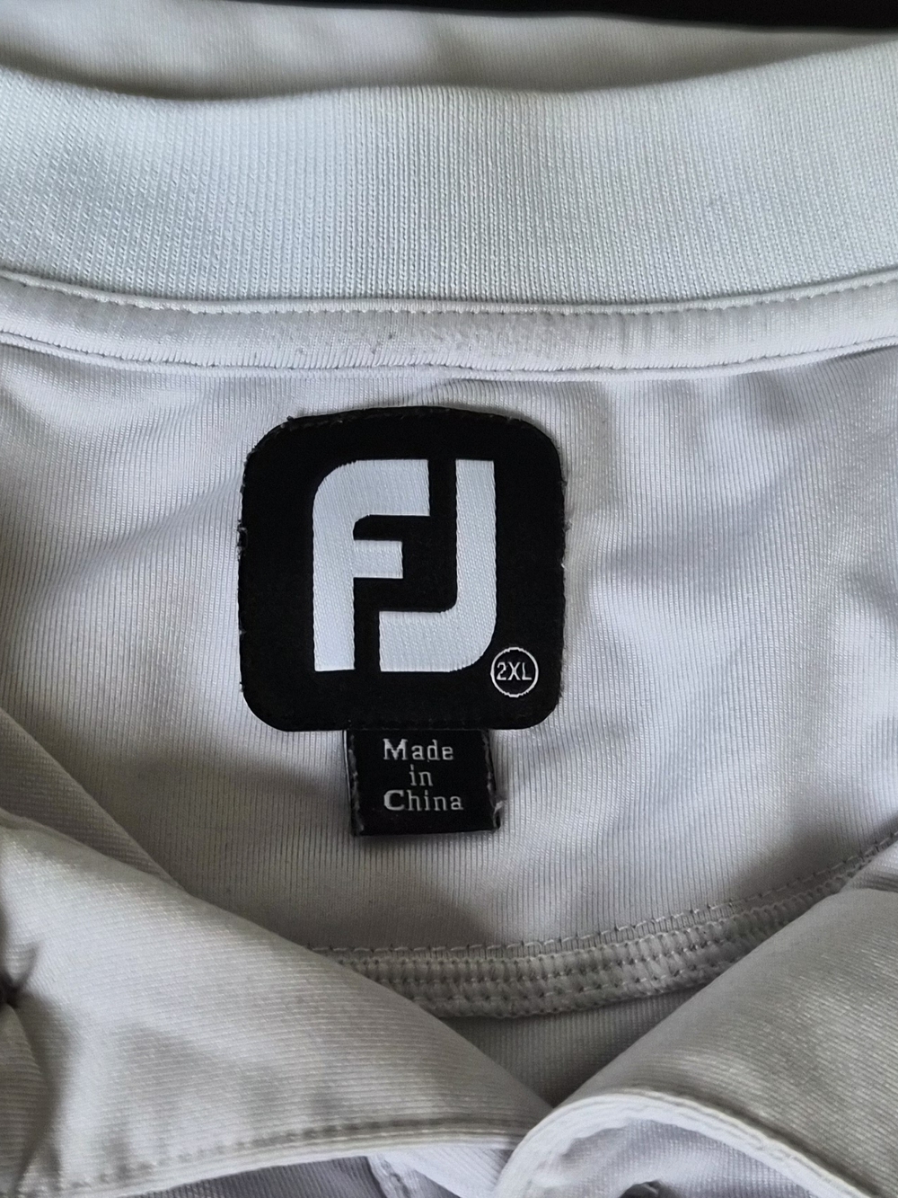 FootJoy White Polo with Black FJ Logo